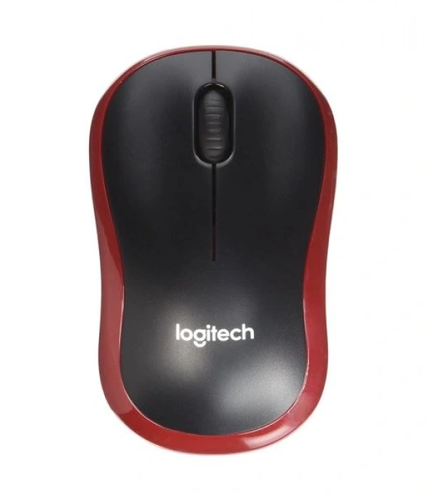 LOGITECH M185 NANO MOUSE KABLSZ BLACK/RED 910-002237