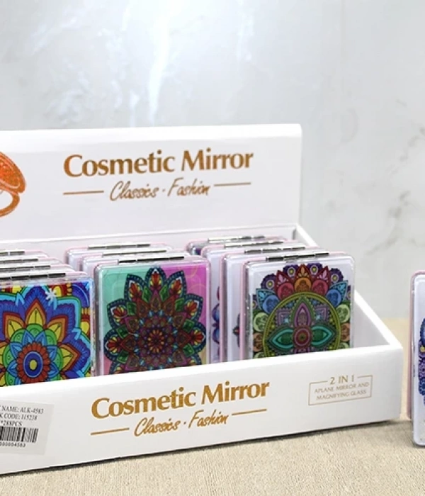 Mandala Desenli Hareketli Sulu El Aynası Alk4583