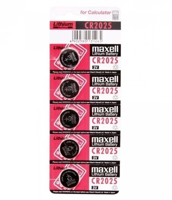 Maxell Cr2025 3v Lityum Düğme Pil 5li Paket