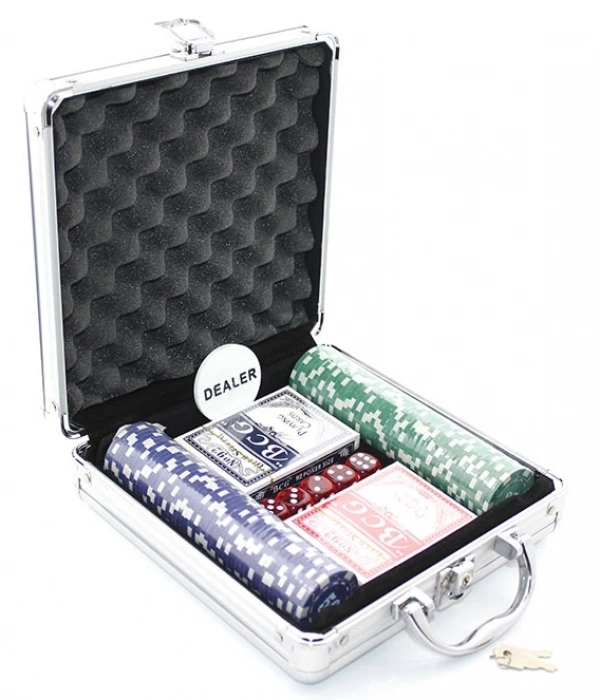 Metal Çantalı 100 Chipli Poker Oyunu Alk1495
