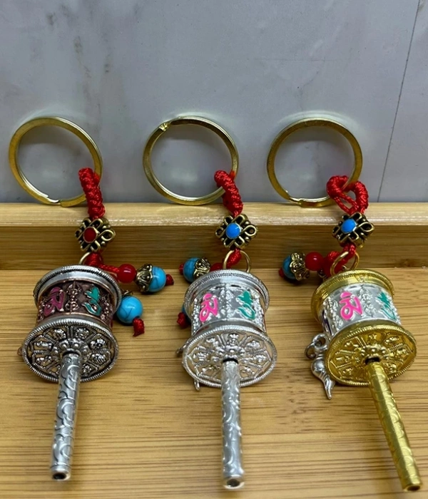 Metal Feng Shui Şans Çarkı Anahtarlık Alk4458