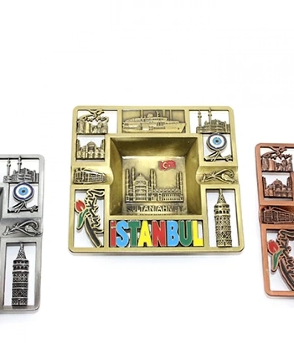 Metal İstanbul Temalı Yöresel Metal Küllük 2alk87