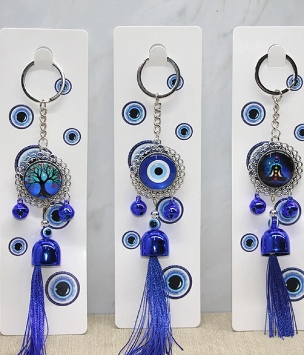 Metal Nazar Boncuğu Anahtarlık Alk3496