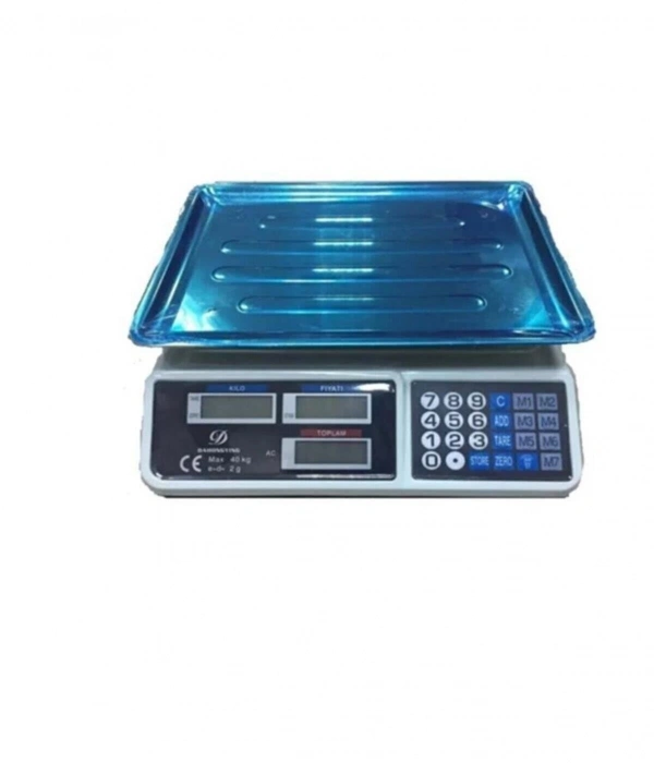 Metal Ölçüm Tartısı Elektronik Terazi Bakkal Manav Market Ve Pazarcı Tartısı 40kg