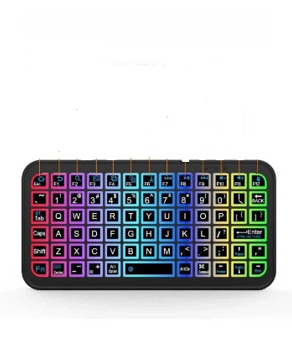 Mini Klavye Smarttv Işıklı Bluetooth Kablosuz Televizyon Ps3 Dizüstü Tabletler Ve Telefonlar İçin