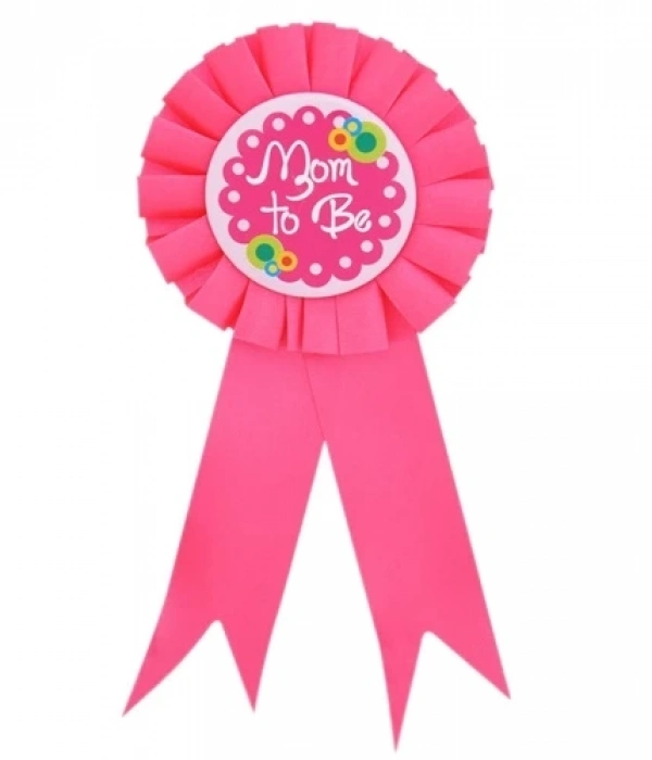 Mom To Be Yazılı Rozet Pembe Renk