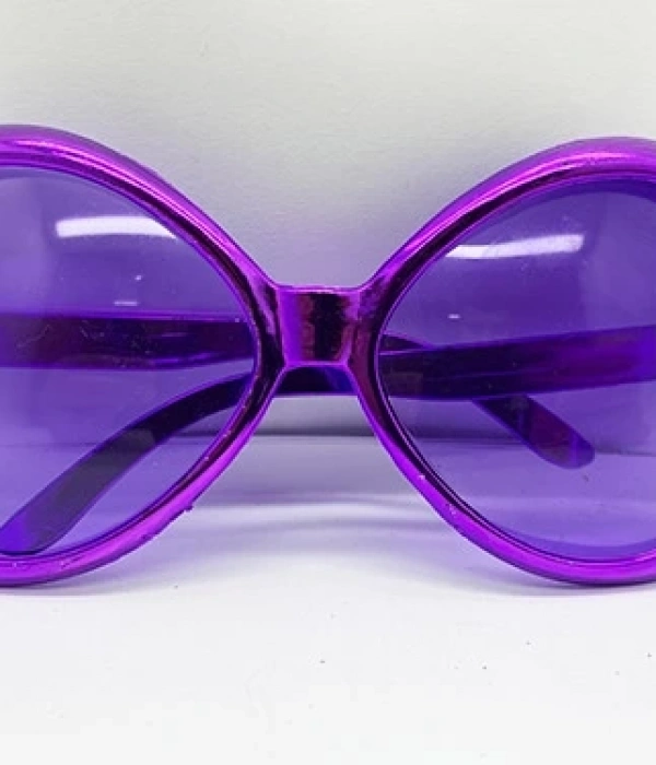 Mor Renk Yeşilçam Nostalji 80li Yıllar 90lı Yıllar Parti Gözlüğü  7x16 Cm