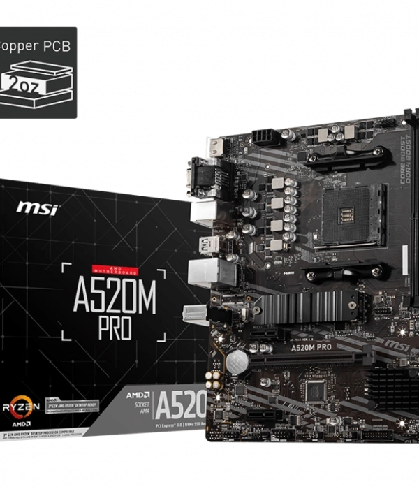 MSI A520M PRO DDR4 4600/1866Mhz M.2 MATX AM4