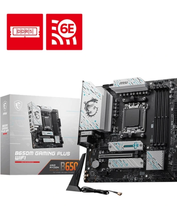 MSI B650M GAMING PLUS WIFI DDR5 7200MHZ(OC) HDMI DP M.2 MATX AM5