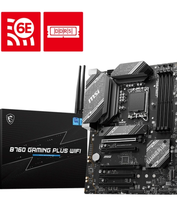 MSI B760 GAMING PLUS WIFI D5 M.2 HDMI DP LAN WİFİ ATX 1700P