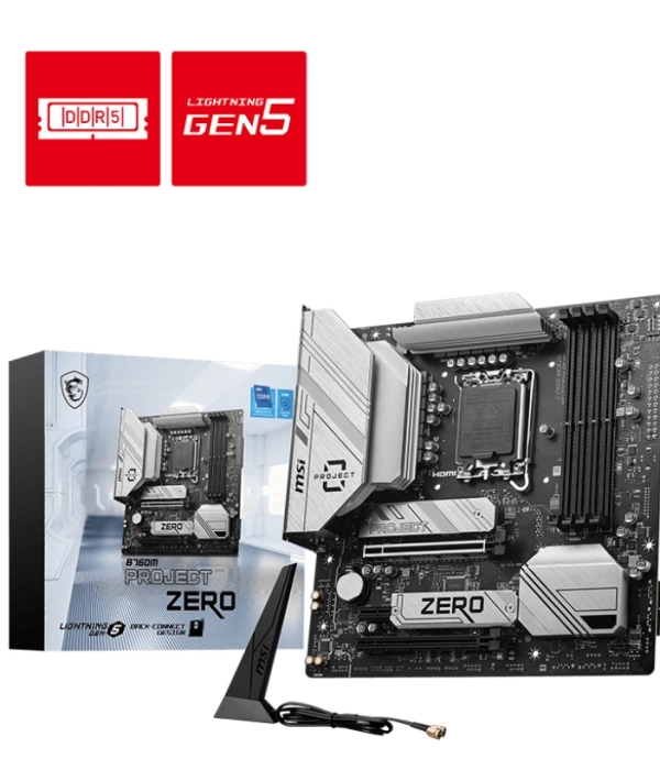 MSI B760M PROJECT ZERO DDR5 7800MHZ MATX 1700p