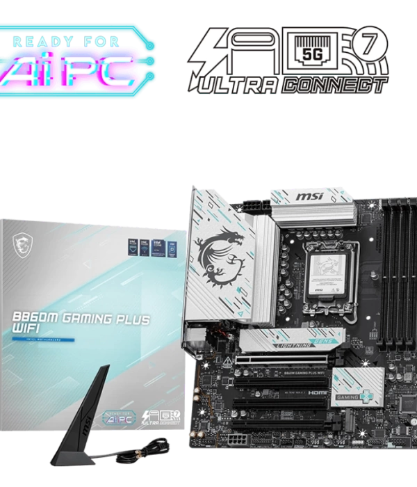 MSI B860M GAMING PLUS WIFI SOKET 1851 DDR5 8600MHZ(OC) 3xM.2 1x TB4 HDMI DISPLAY 5G LAN WIFI 7 mATX