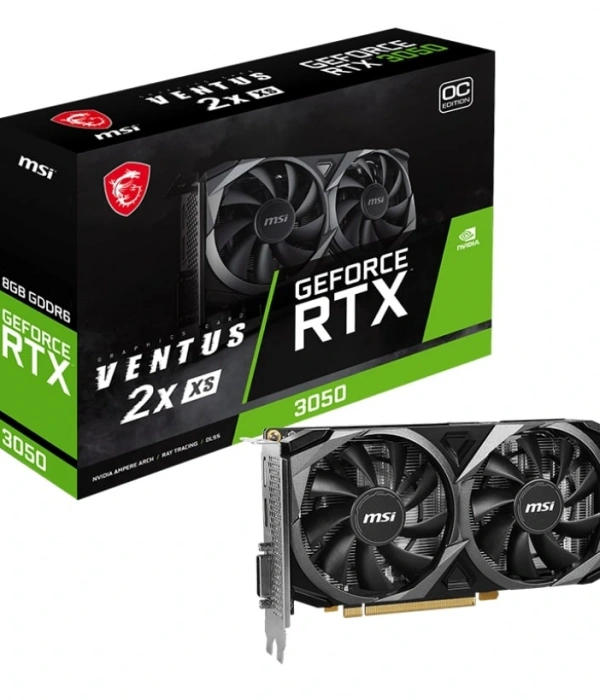 MSI GEFORCE RTX 3050 VENTUS 2X XS 8G OC GDDR6 HDMI DP DVI 128Bit