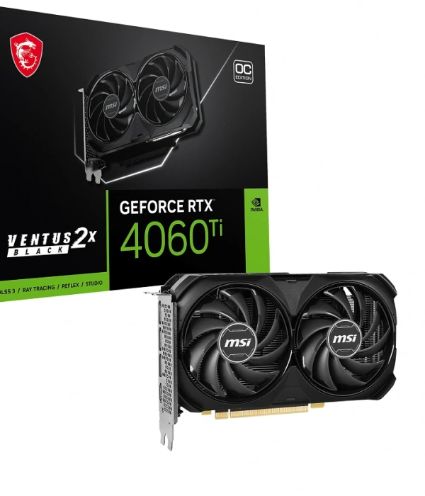 MSI GEFORCE RTX 4060 TI VENTUS 2X BLACK 8G OC GDDR6 8GB GDDR6 DP HDMI 128Bit