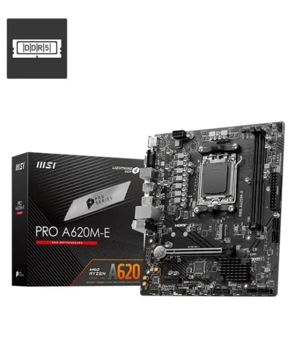 MSI PRO A620M-B AM5 DDR5 6800(OC) HDMI VGA M.2 USB3.2 JARGB V2 mATX
