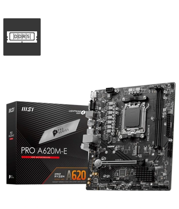 MSI PRO A620M-E 6400Mhz(OC) M.2 HDMI VGA mATX AM5