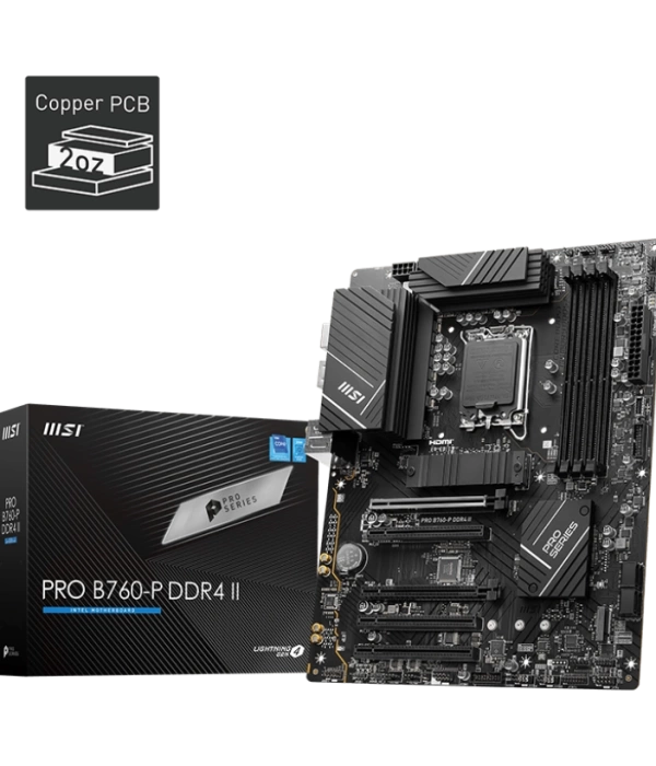 MSI PRO B760-P DDR4 II 5333(OC) PCI-E M.2 HDMI DP ATX 1700P