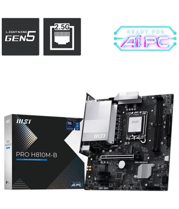 MSI PRO H810M-B DDR5 6400MHz (OC) M.2 mATX 1851P