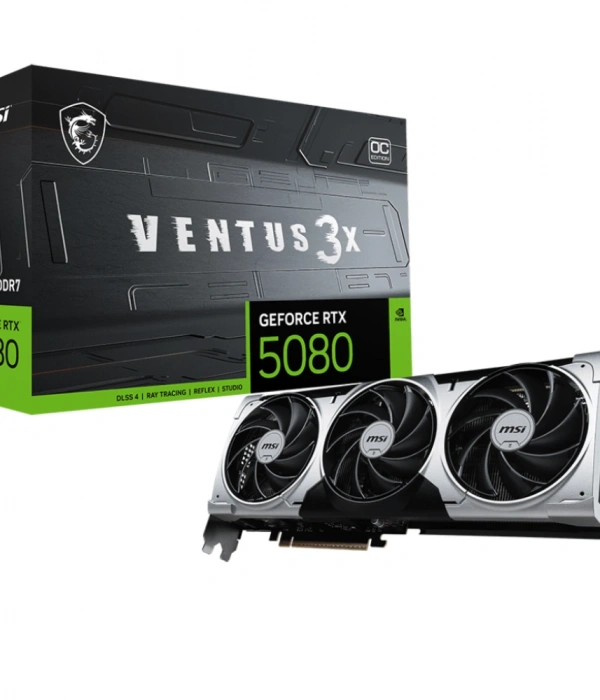 MSI VGA GEFORCE RTX 5080 16G VENTUS 3X OC PLUS RTX5080 16GB GDRR7 256 B DX12 PCIE 5.0 X16 (3XDP 1XHDMI)