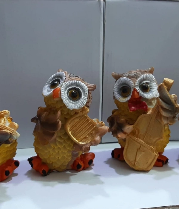 Müzisyen Baykuşlar Biblo 4lü Set