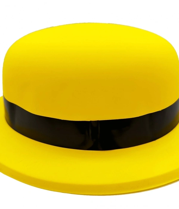 Neon Partisi Sarı Renk Melon Plastik Parti Şapkası