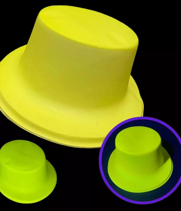 Neon Partisi Sarı Renk Plastik Fötr Şapka