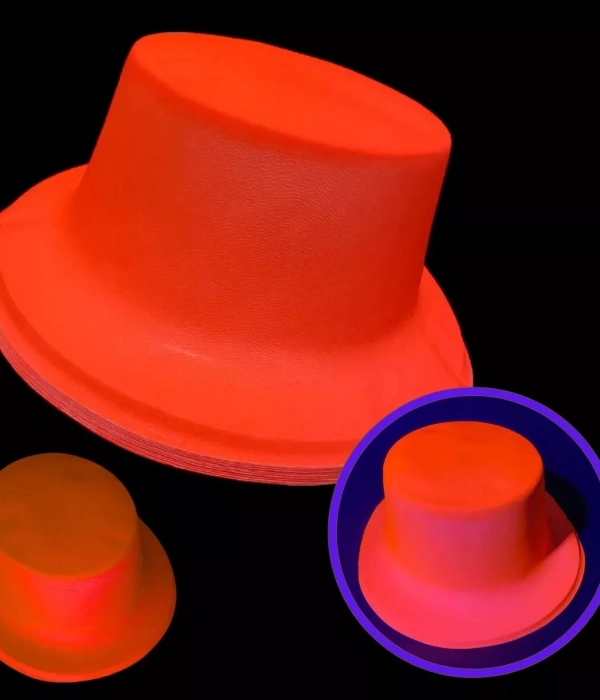 Neon Partisi Turuncu Renk Plastik Fötr Şapka