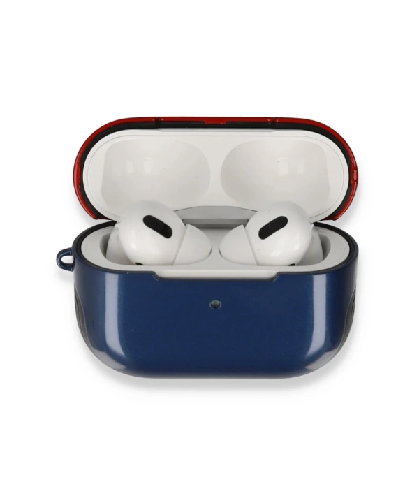 Newface Airpods Pro (1.nesil) 3in1 Kılıf - Lacivert-Kırmızı