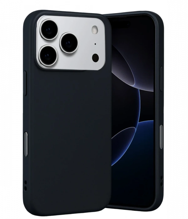 Joy Tekno Apple iPhone 17 Pro Max Nano içi Kadife Silikon - Siyah
