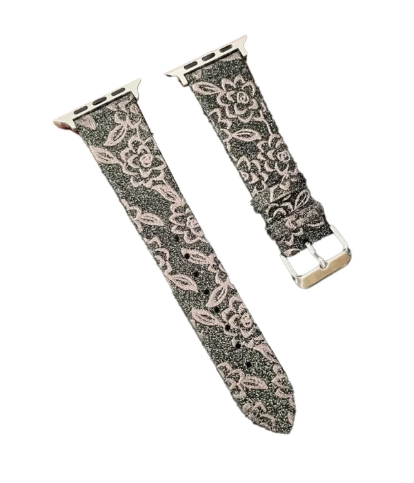 Newface Apple Watch 38mm Creeper Desenli Kordon - Kahverengi