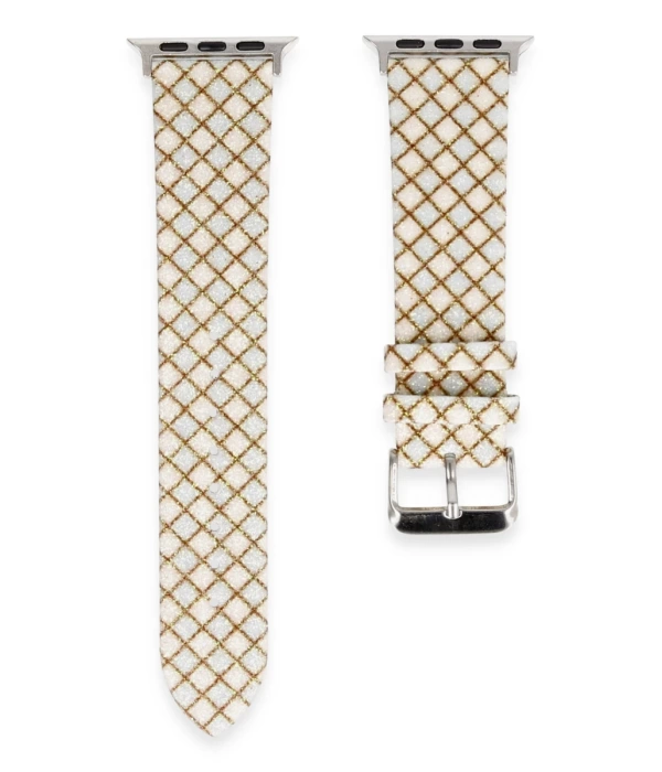 Newface Apple Watch 38mm Karo Motif Kordon - Mavi