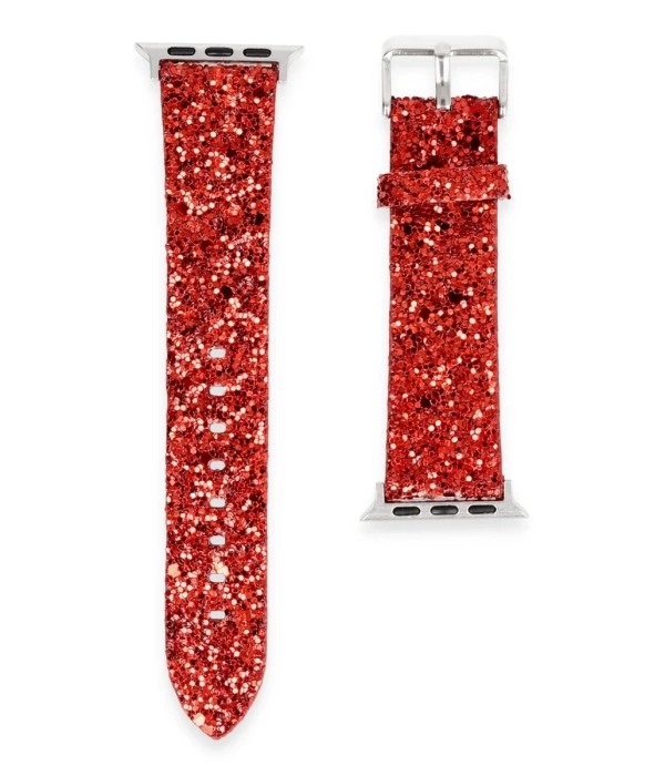 Newface Apple Watch 38mm Starry Taşlı Kordon - Kırmızı