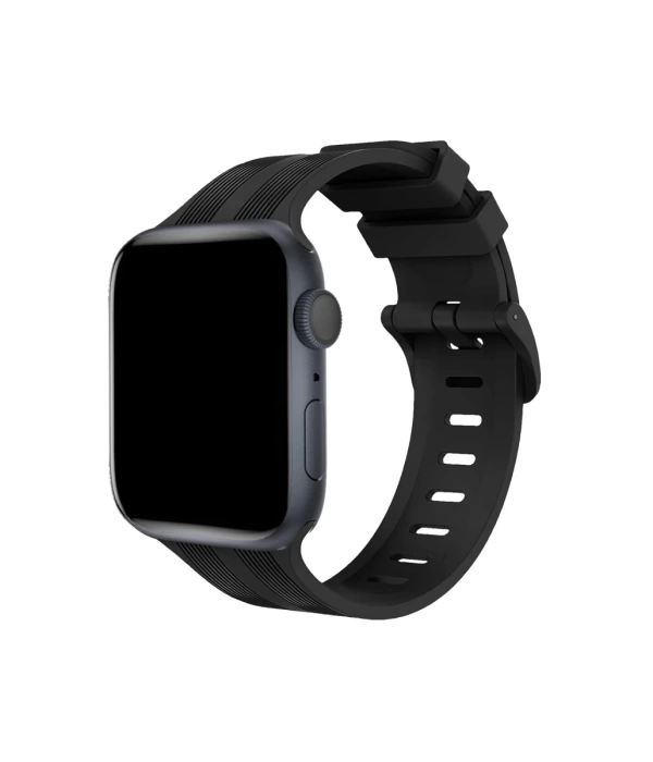 Newface Apple Watch 42mm KR408 Çizgili Silikon Kordon