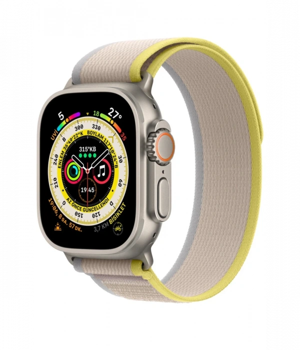 Apple Watch 42mm Trail Kordon - Sarı-Bej