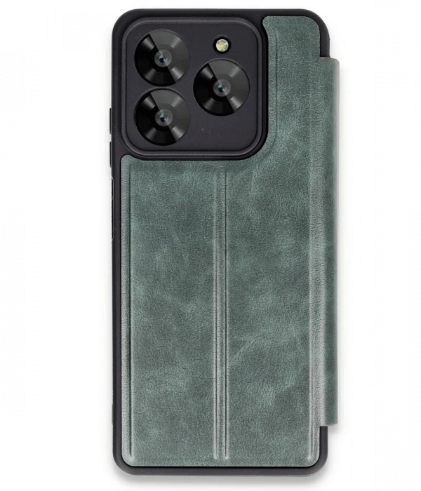 Newface General Mobile Era 30 Kılıf Flip Cover - Koyu Yeşil