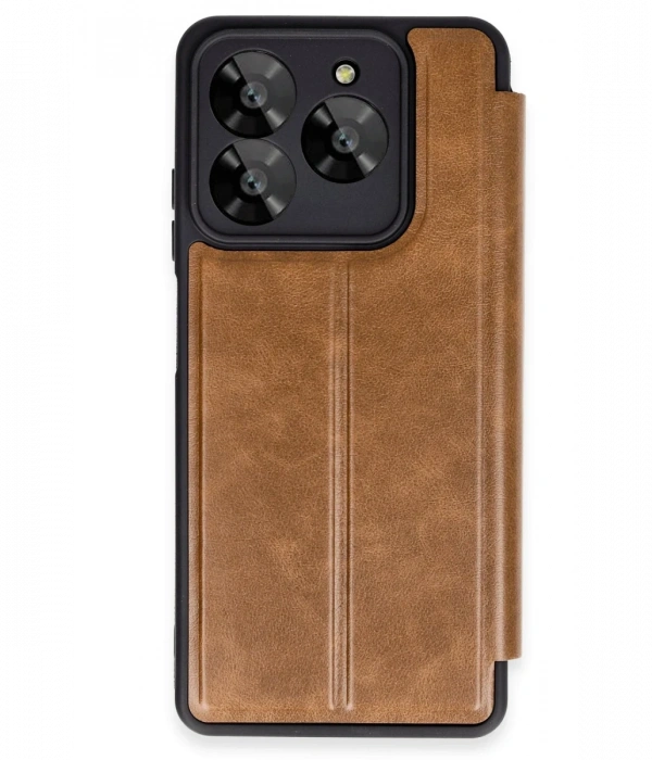 Newface General Mobile Era 30 Kılıf Flip Cover - Taba