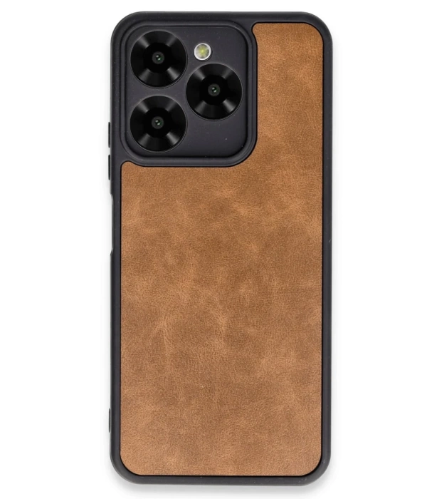 Newface General Mobile Era 50 Kılıf Aras Deri Kapak - Taba