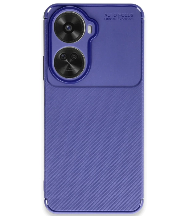 Newface Huawei Nova 12 SE Kılıf Auto Focus Karbon Kapak - Lacivert