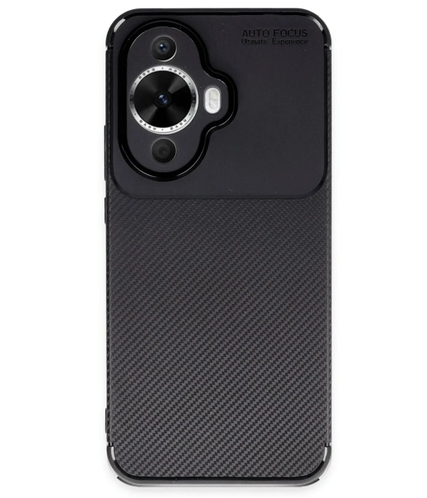 Newface Huawei Nova 12S Kılıf Auto Focus Karbon Kapak - Siyah