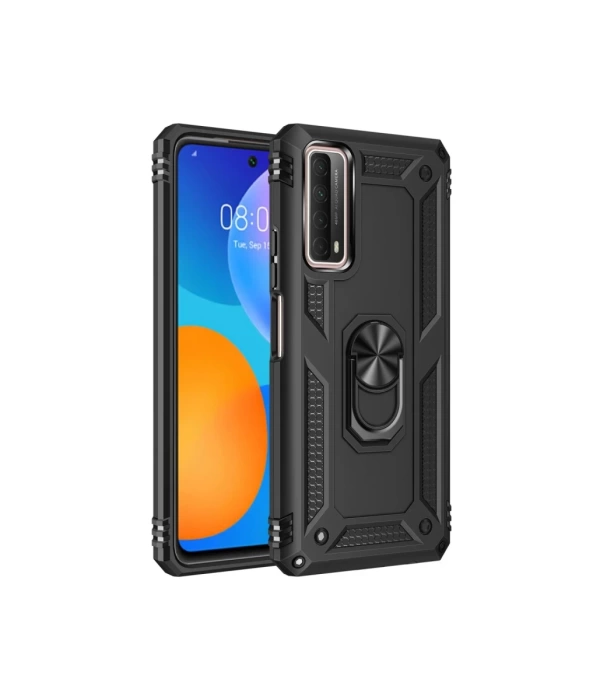Newface Huawei P Smart 2021 Kılıf Sofya Yüzüklü Silikon Kapak