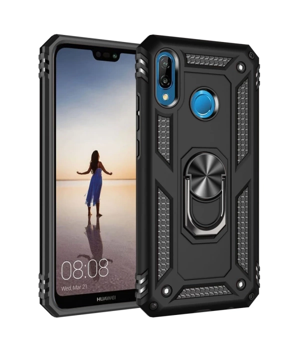Newface Huawei P20 Lite Kılıf Sofya Yüzüklü Silikon Kapak