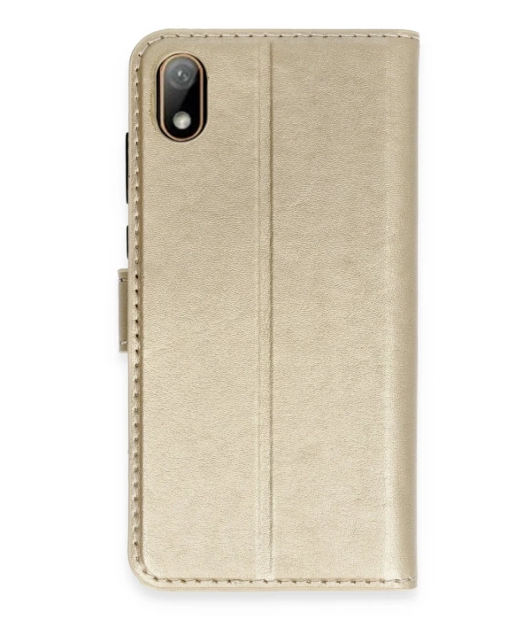 Newface Huawei Y5 2019 Kılıf Trend S Plus Kapaklı Kılıf - Gold