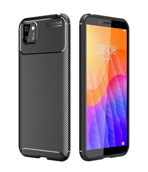 Newface Huawei Y5P Kılıf Auto Focus Karbon Kapak