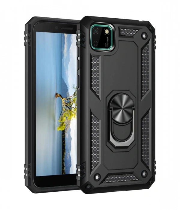 Newface Huawei Y5P Kılıf Sofya Yüzüklü Silikon Kapak