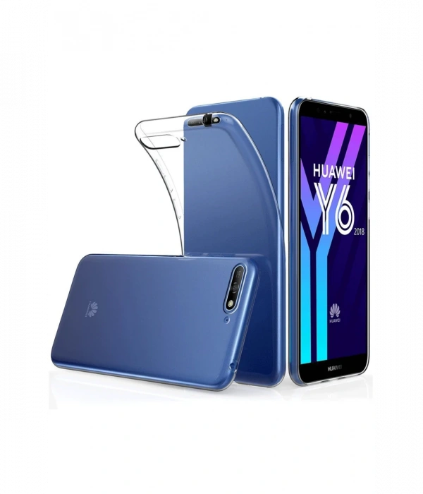 Newface Huawei Y6 2018 Kılıf Lüx Şeffaf Silikon