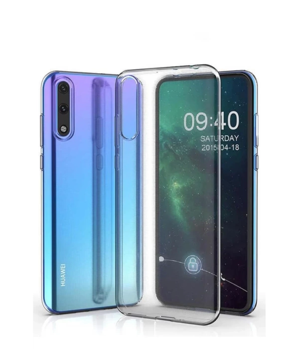 Newface Huawei Y8P Kılıf Lüx Şeffaf Silikon