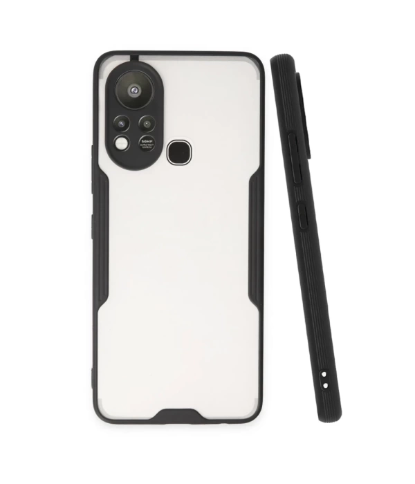 Newface İnfinix Hot 11s Kılıf Platin Silikon - Siyah