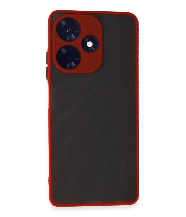 Newface İnfinix Hot 30 4G Kılıf Montreal Silikon Kapak - Kırmızı