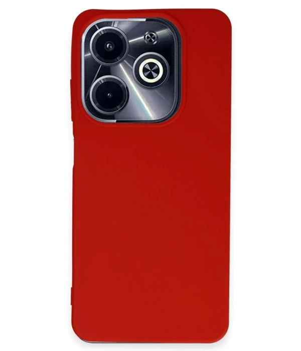 Newface İnfinix Hot 40i Kılıf First Silikon - Kırmızı