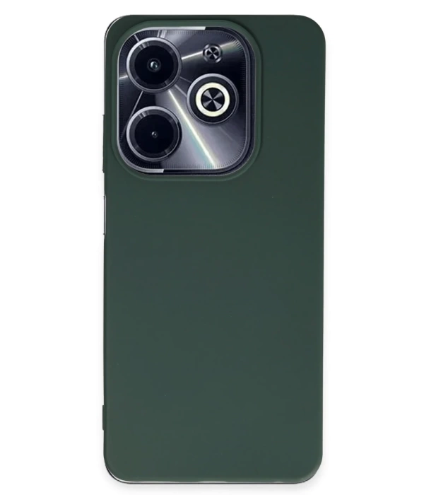 Newface İnfinix Hot 40i Kılıf First Silikon - Koyu Yeşil